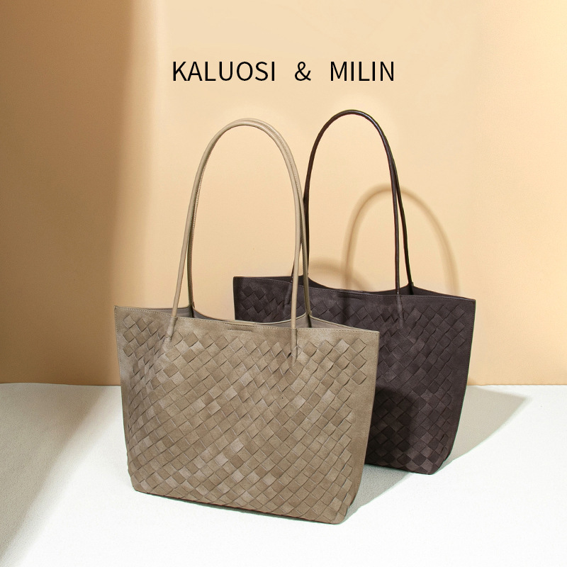 Autumn Winter New Handwoven Single Shoulder Underarm Tote Large Capacity Matte Mother and Baby Bag