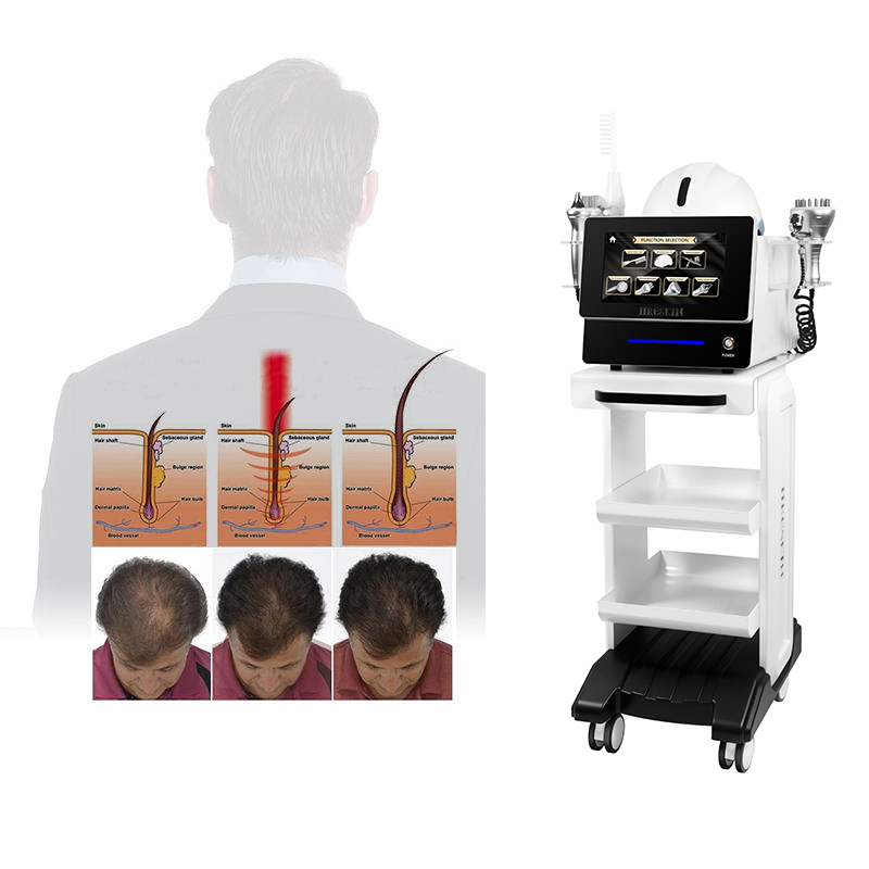 7 in 1 Oxygen Spray Hair Growth High Frequency Wand Bio Brush Scalp Massage Relaxation Energize Hair Follicles Increase Hair Growth Decrease Hair Loss