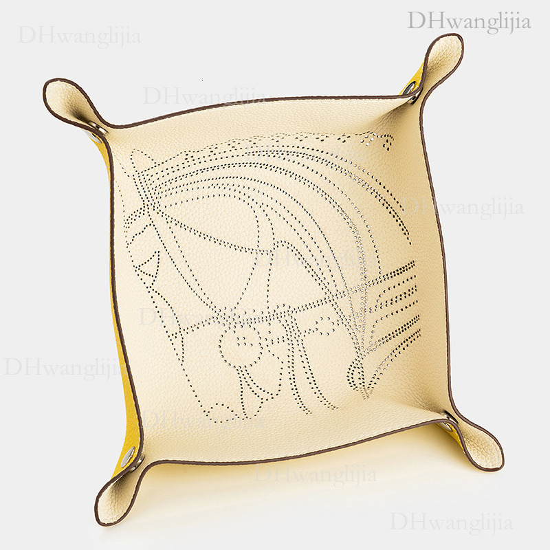 DH Luggage Accessories Live Horse Head Hollow Color Block Light Luxury Necklace Bracelet Jewelry Key Leather Storage Tray