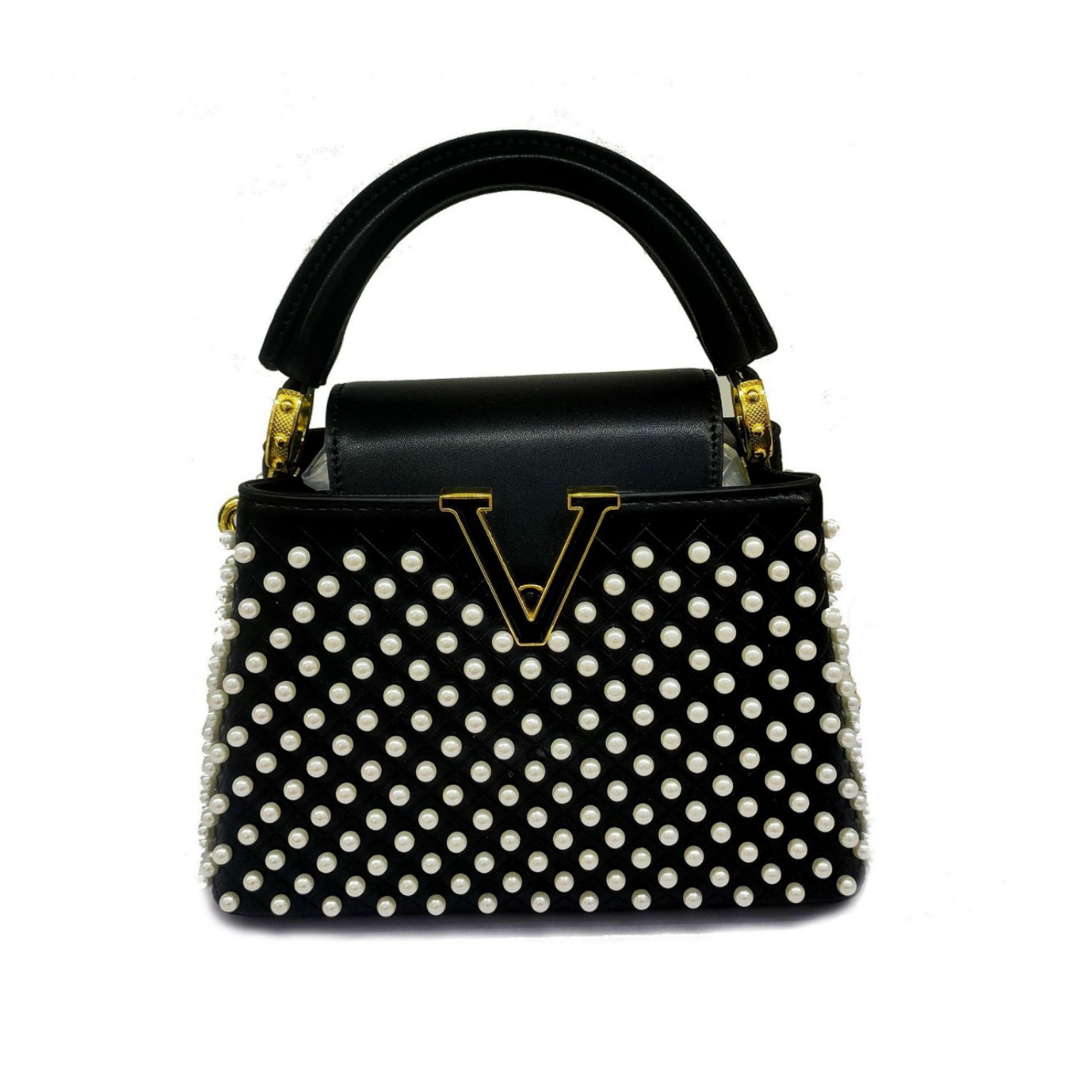 Designer bag new fashion 2025 flip pearl fashion women's bag portable shoulder bag messenger bag fast delivery