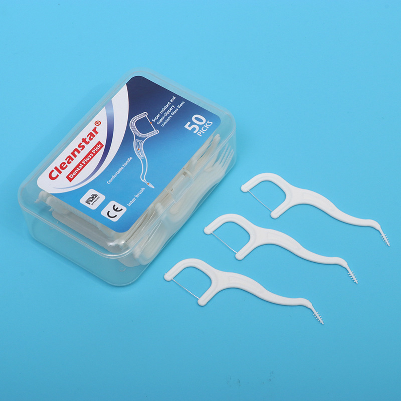 CPA03-50 Dental Floss Picks Convenient Oral Care Gift Set Family Size Fine Round Floss Picks