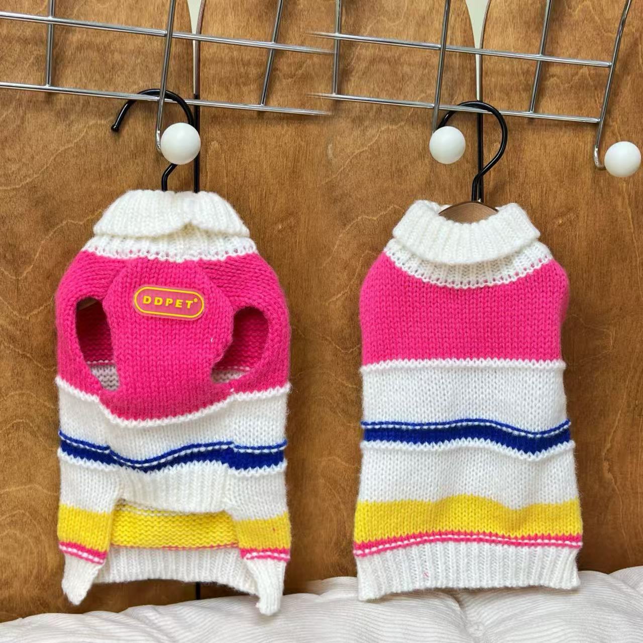 T1343 Pet autumn and winter bottoming shirt ins baby fabric bottoming shirt Yorkshire schnauzer small pet doll collar bottoming