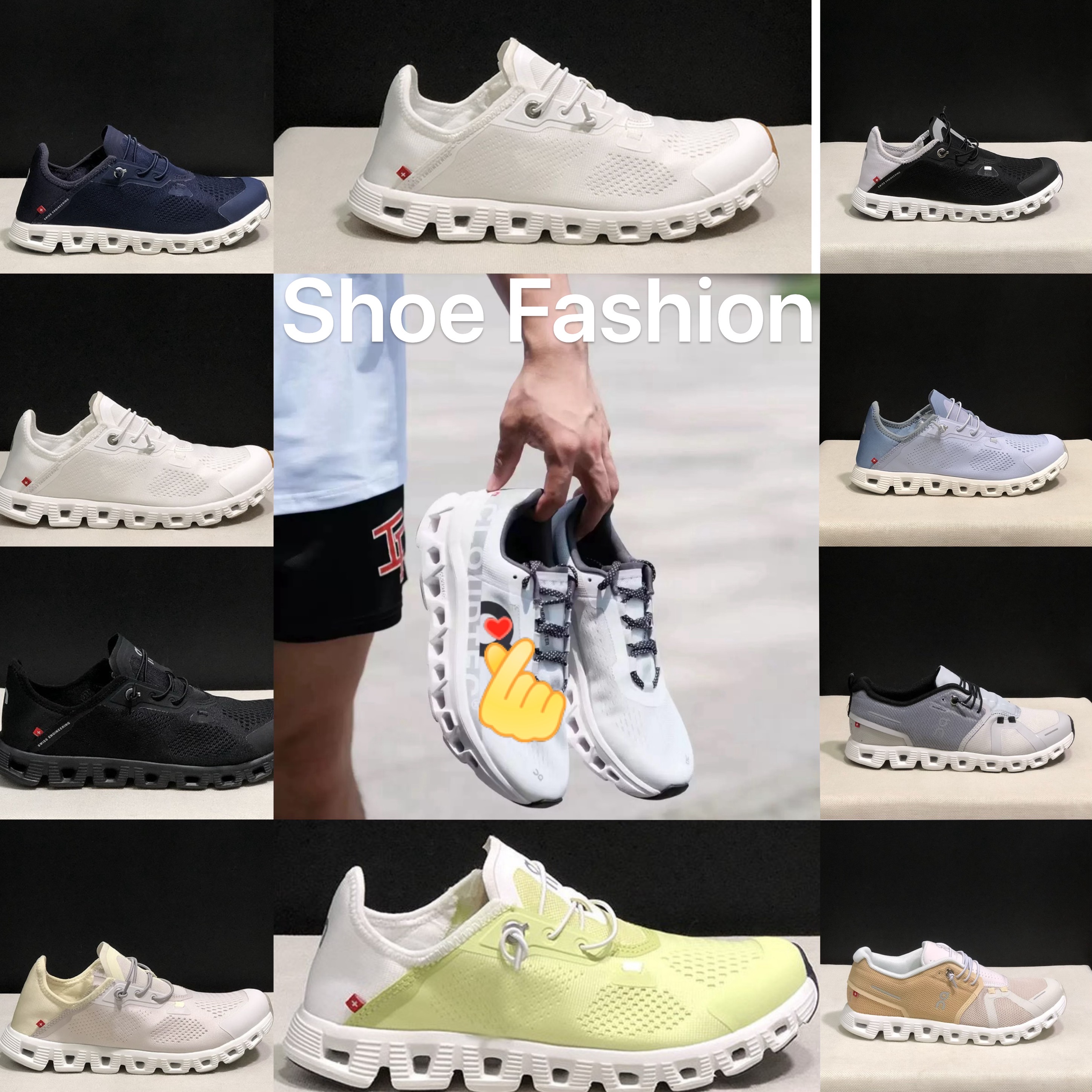 Sneakers Running Shoes for Men Women Sneakers All Black White Pearl Glacier Pink Breathable Lightweight Tennis Shoes Designer Outdoor Sports hight quality Eur36-46