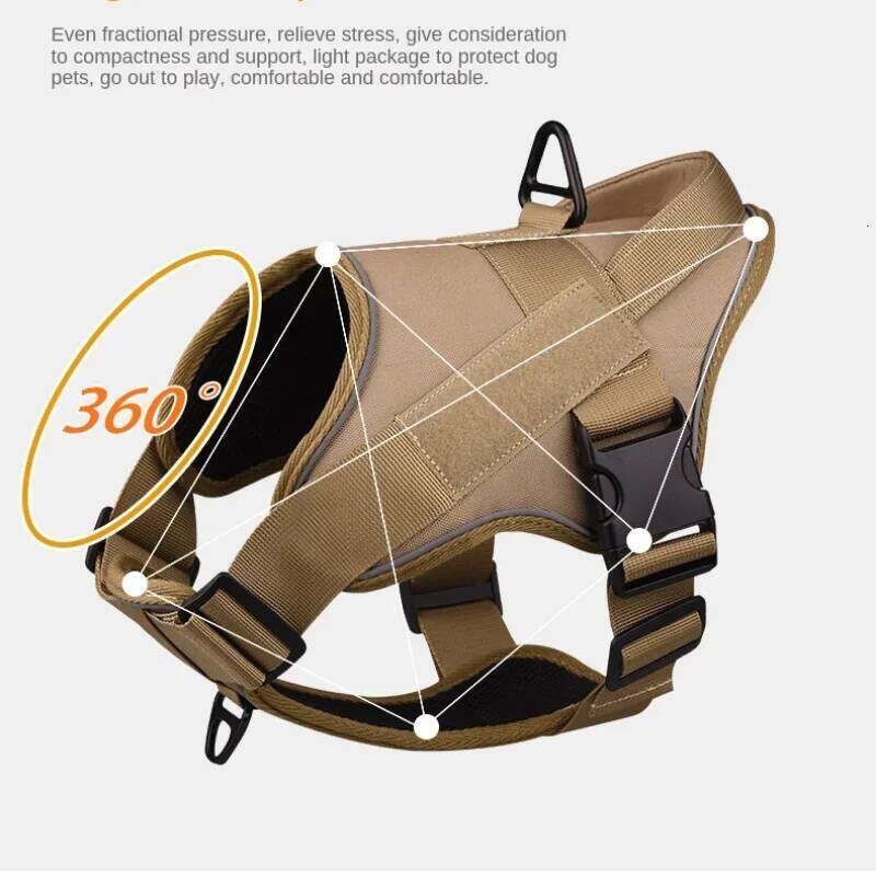 designer brand Personalized Tactical Customized Name tags No Pull Breathable Adjustable Pet Harness for Medium Large Dog