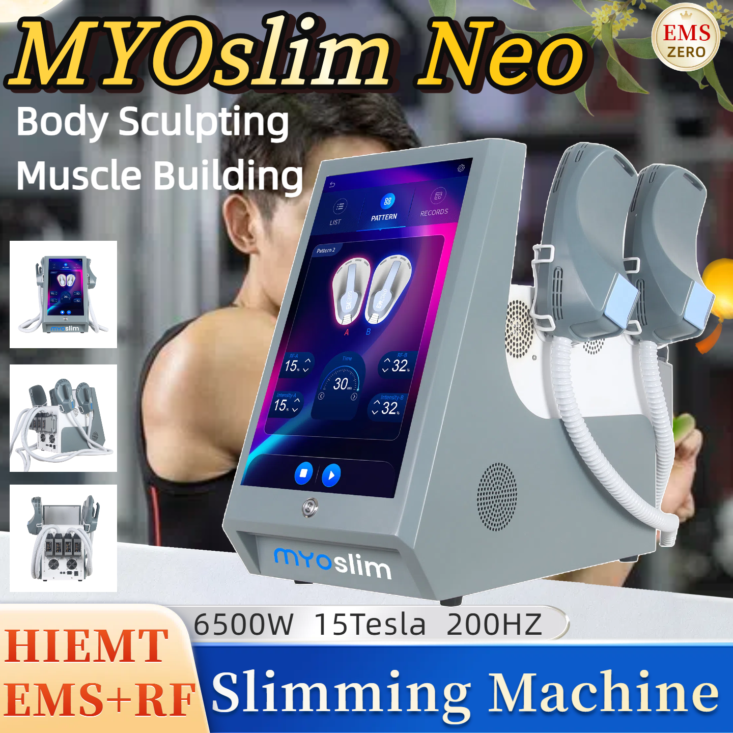 EMSzero MYOslim EMS Sculpt Body Sculpting RF Weight Loss Slimming And Muscle Building Fat Loss Electromagnetic stimulation HIEMT Machine
