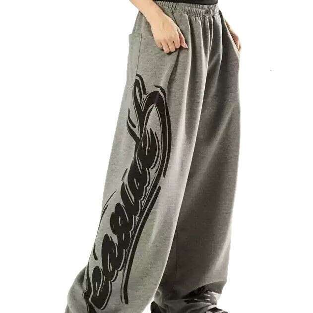 American Style Patchwork Sweatpants for Women Spring New Cotton Super Soft Wide Leg Loose Straight Slimming Casual Pants