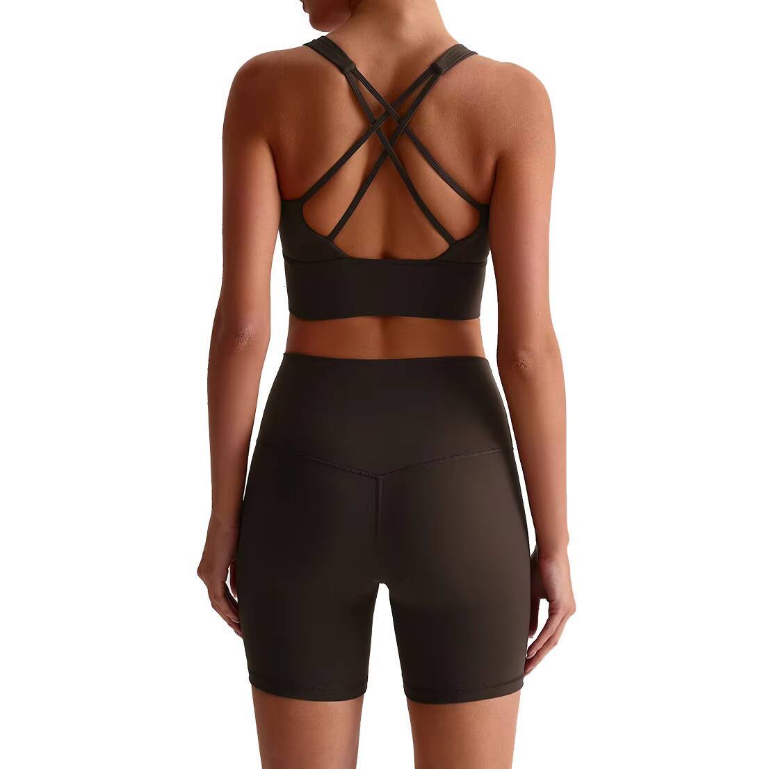 Womens Soft Compression Quick Dry Lightweight Yoga Shorts Bra Set XS Quick Dry Breathable Seamless Print Spandex Active Fitness