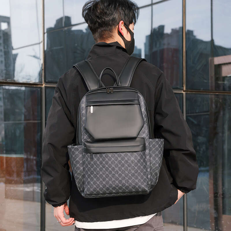 Designer Shoulder Bag Bag Luxury Bag 2025 New Large Capacity Plaid Korean Style Men's Casual Fashion Student School Travel Backpack Trendy 01
