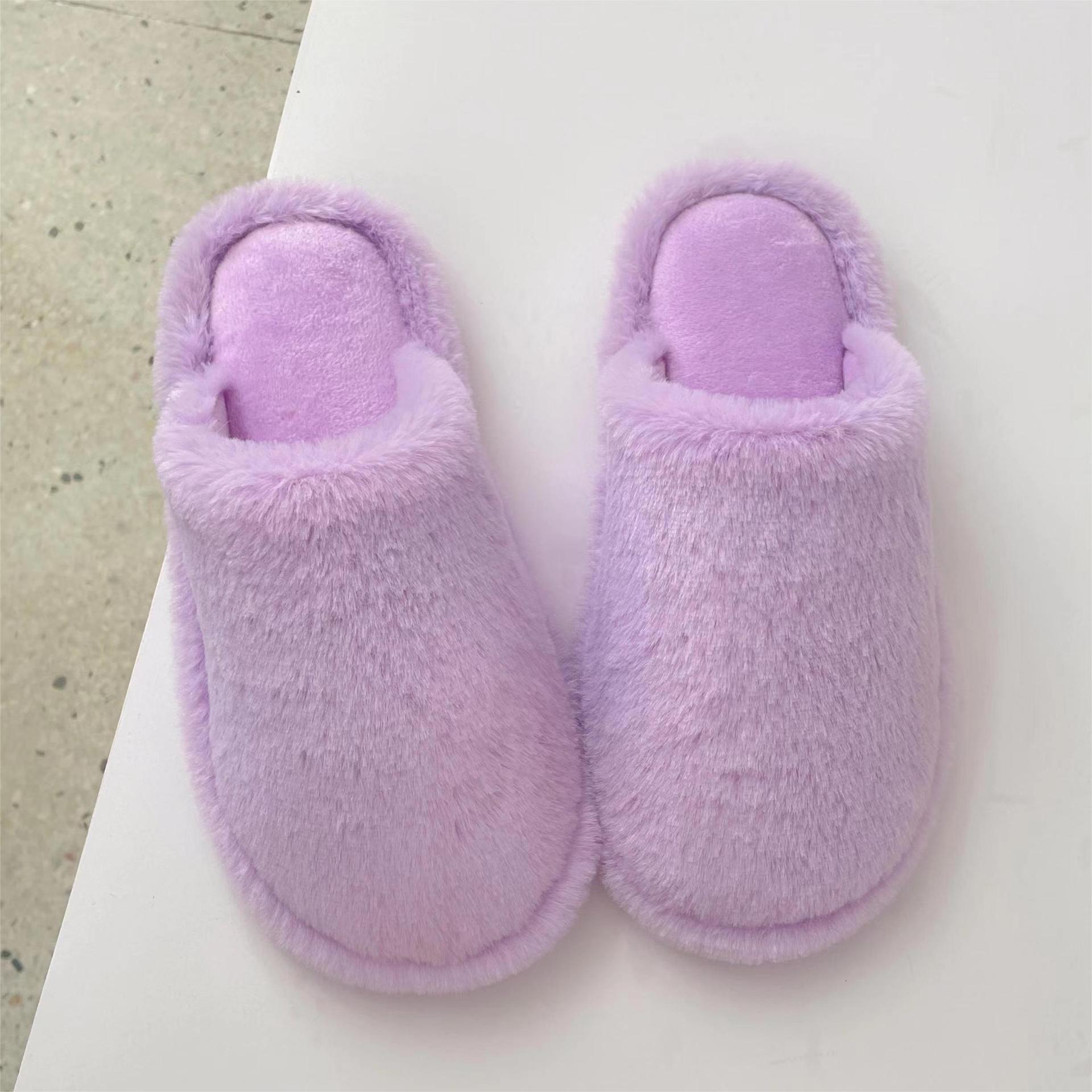 Ins Style Closed-Toe Cotton Winter Home Plush Slippers for Women Indoor Use ddmymarket