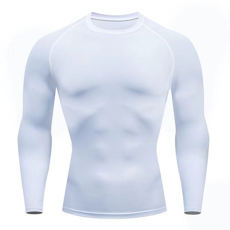 Fitness Clothing Men PRO Tight-Fitting Training Sports Running Basketball Base Layer Quick-Dry Sweat-Wicking High Elastic Long Sleeve T-Shirt