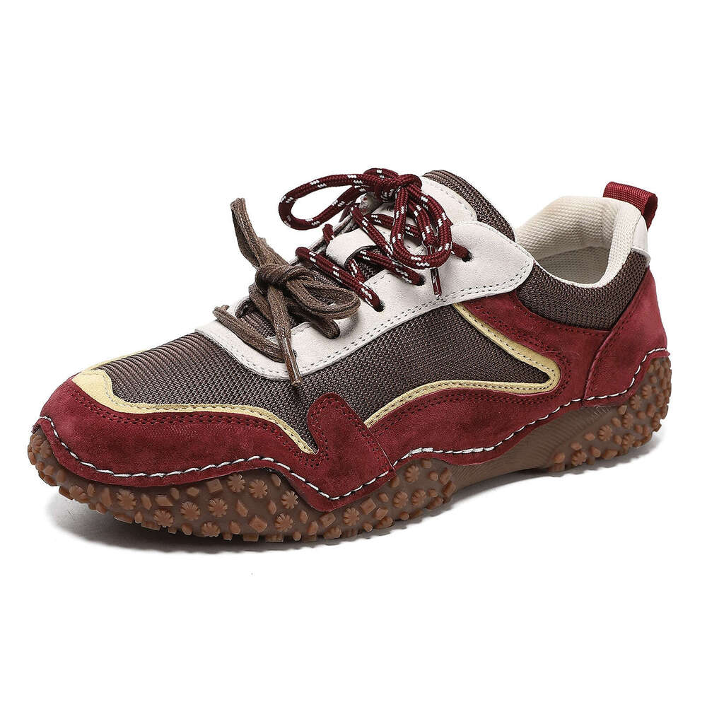 Plus Size Men's and Women's Outdoor Casual Shoes Autumn Winter Top Layer Genuine Leather Sneakers bd