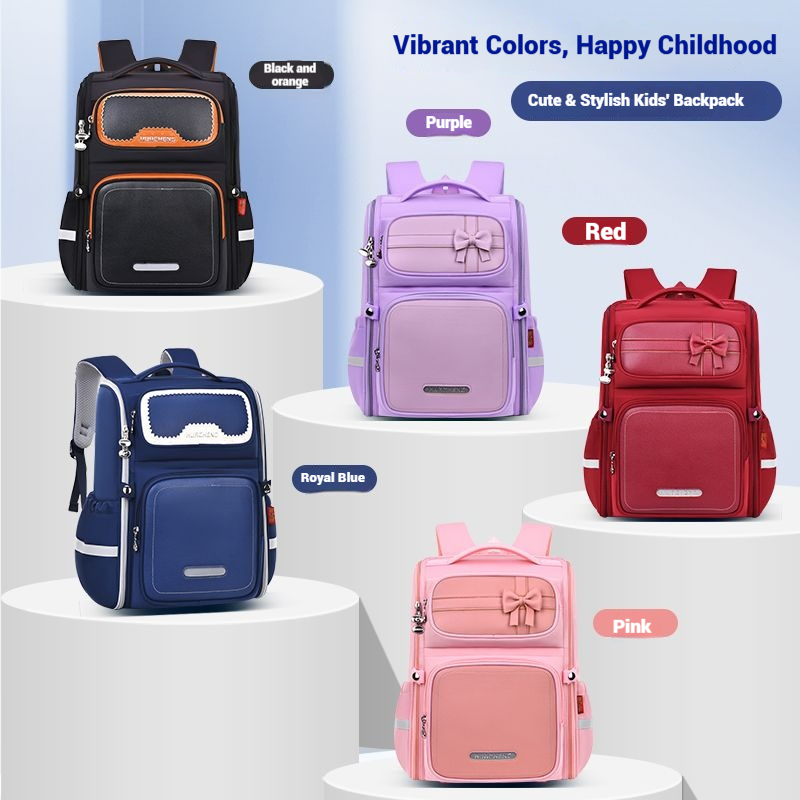 Primary School Students Large Capacity Shoulder Backpack Boys Girls Grade 1-6 Multi-color Waterproof fashion quality