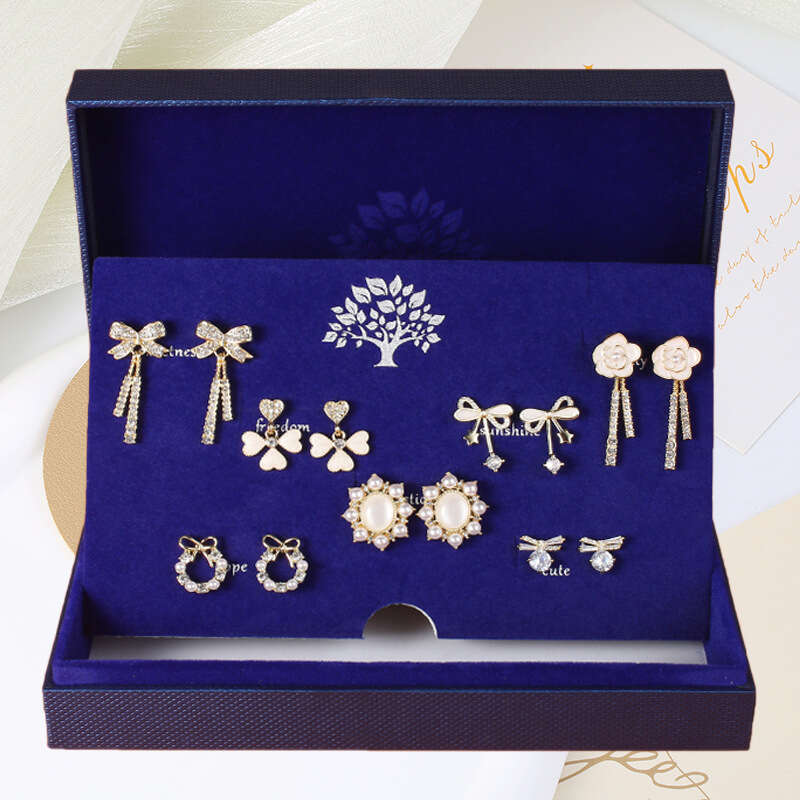 Sier Needle Flower Pearl Weekly Earrings for Women Personality Temperament Internet Celebrity Same Style Girlfriend Gift