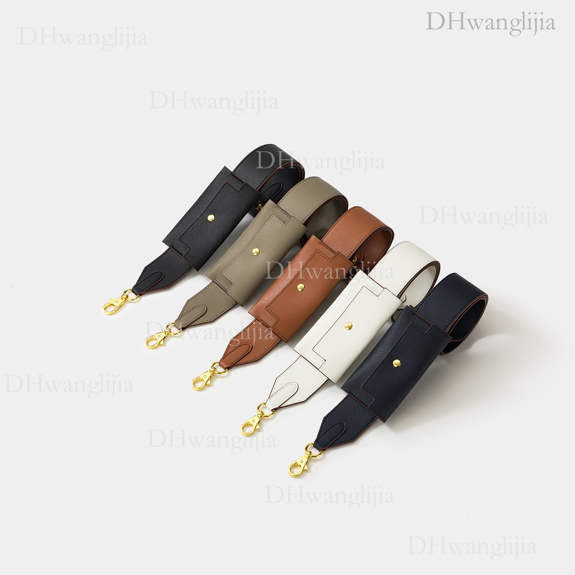 DH Luggage Accessories H Brand Kelly Bag Single Crossbody Wide Wind Solid Color Palm Print New Shoulder Strap