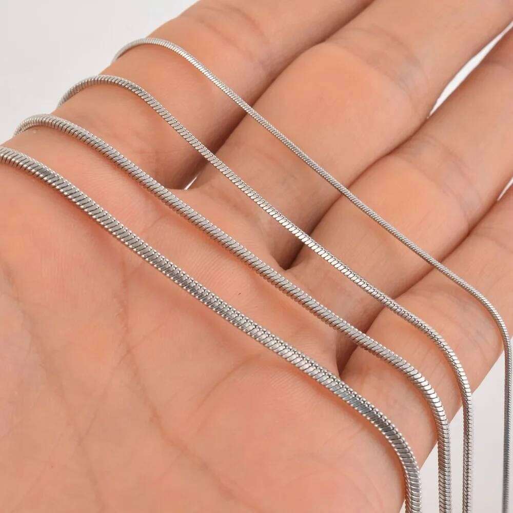 1 piece sterling sier 16-30 Inches Snake Chain Necklace For Men Women Fashion Jewelry