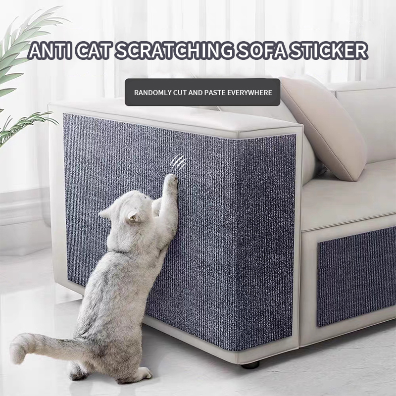 Anti cat scratch sofa protection sticker leather fabric furniture cat scratch pad can be cut self-adhesive repair sofa cat scratch board wall sticker