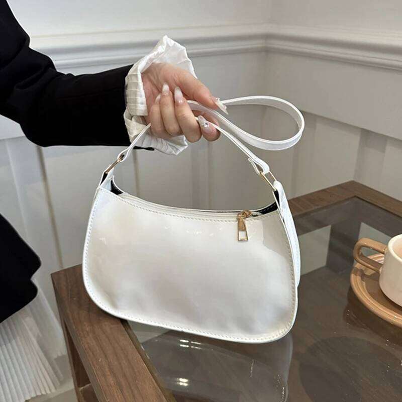 Retro Solid Color PU Leather Shoulder Fashion Women's Handbags Casual Designer Hobos Underarm Bag