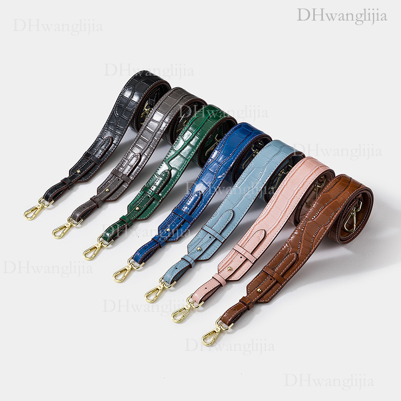 DH Luggage Accessories Trendy Crocodile Pattern Wide Universal Adjustable Length Single Shoulder Crossbody Bag Replacement Strap