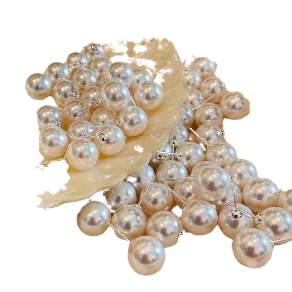 S Pure Sier Needle 8-12 High Imitation Shijia Pearl for Women, Light , High-End Feel, Versatile Accessories, Elegant Earrings