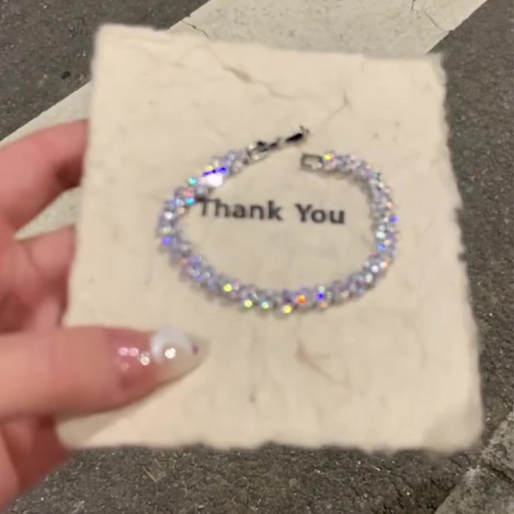 Silver - Toned Crystal - Encrusted Bracelet Delicate Daily & Sparkling Jewelry Gift For Her High - Quality And Glamorous Accessory