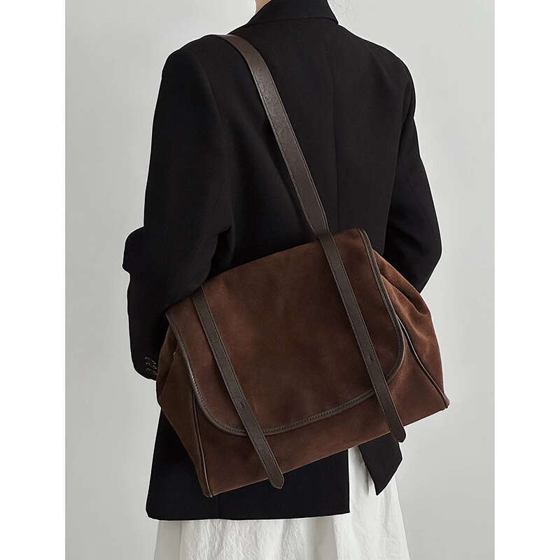 designer bag Luxury bag Genuine Leather New Top Layer Suede Cowhide Casual Backpack for Women Large Capacity Travel Bag