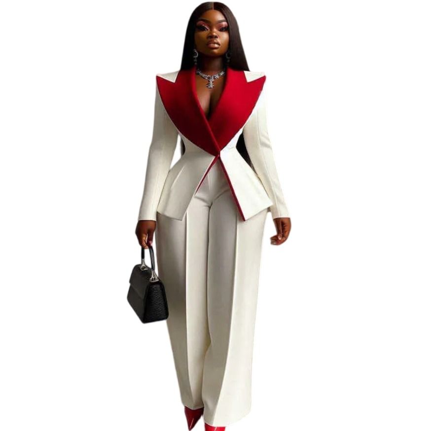 Plus Size Women Blazer Dress Peaked Lapel Ladies Formal Wear Prom Birthday Party Customized Jacket Outfits 2 Pieces 9P27 D0327