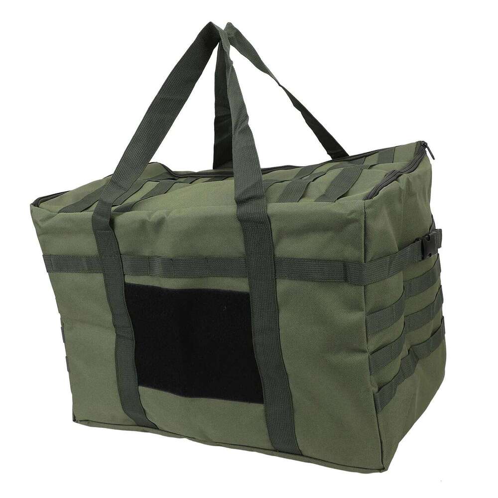 53L Storage Carrying Bag Large Capacity Thickened Oxford Fabric Waterproof PVC Inner Camping Cooking Utensils Organizer