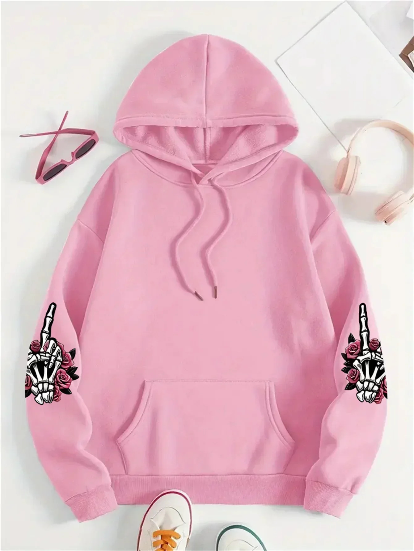 Expensive Talks Back Funny Print Women Hoody Harajuku Loose Clothes Fleece Warm Comfortable Hoodie Vintage Autumn Crewneck Top 250811m