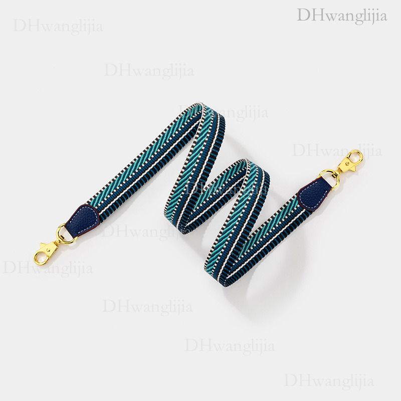 DH Luggage Accessories Women's Color-Block Ribbon Thin Kelly Evelyn Bag Trendy Wide Shoulder Strap