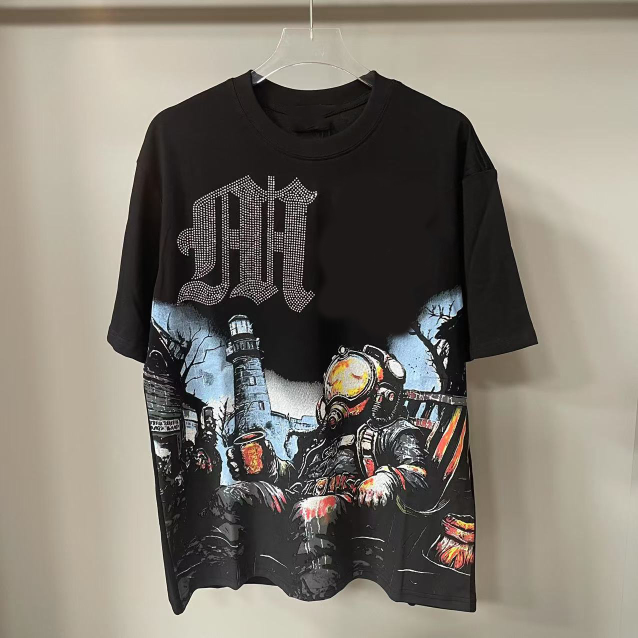 MIXED EMOTION shirts designer shirts Mens Y2k hoodies Letter tee High Street summer fashion hiphop retro casual cotton printed shorts sleeveds shirts