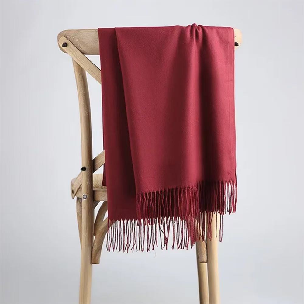 T1870 Winter Solid Color Cashmere Scarf/Shawl for Men and Women