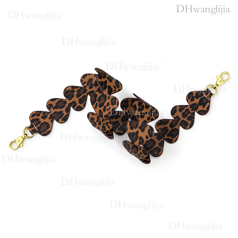 DH Luggage Accessories New Leopard Print Women's Bag Single Shoulder Wide Heart-Shaped Replacement Strap
