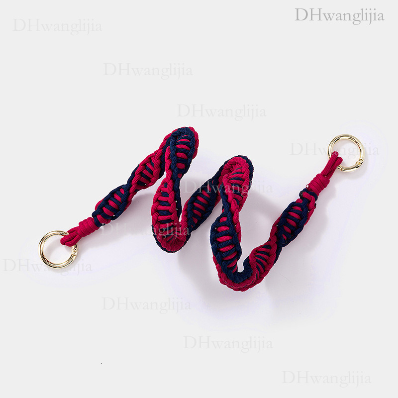 DH Luggage Accessories Korean Version Fashion Color-Block Rope Woven Wide Hardware Round Buckle Bucket Single Shoulder Underarm Universal Strap Trendy