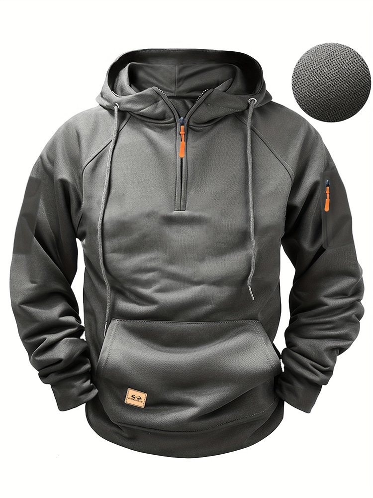 Designer Clothing 2025 Cross-border Spring And Autumn Men's Hoodie With Arm Zipper And Multiple Luxury Hoodie Pockets Pullover Sweatshirt Sports 
