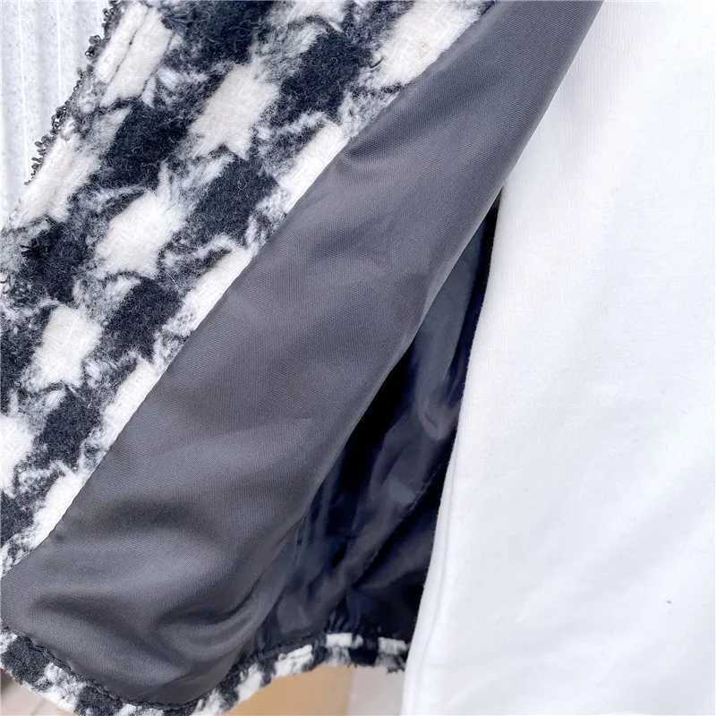 Tweed Kids Clothing Sets 2025 Spring New Girls Elegant Small Plaid coat Skirt Twopiece Set Baby Dresses L250926BMCW