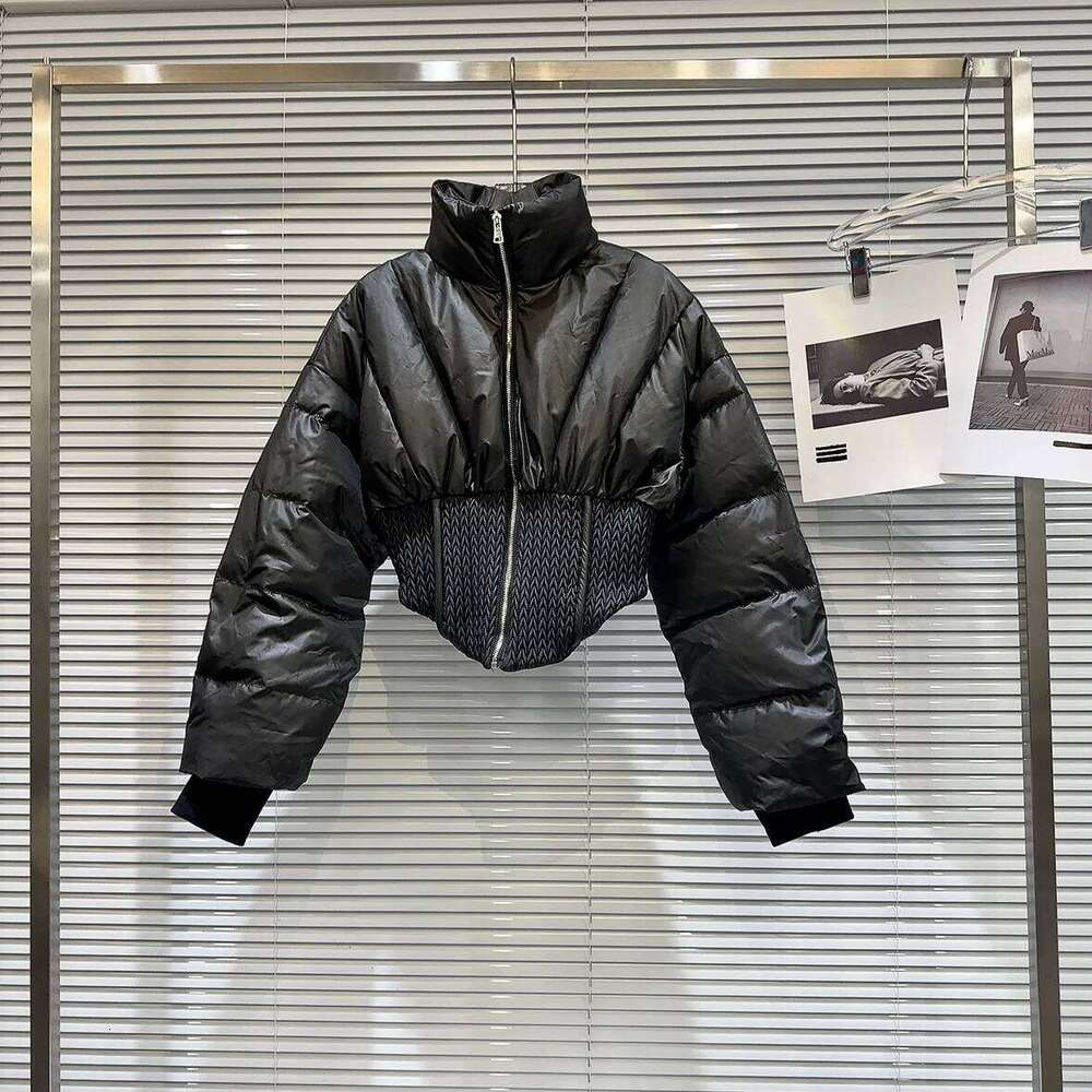 Winter High Quality White Duck Fashion Fish Bone Tight Waist Slim Elegant Coat Spice Girls Black Down Jacket Women