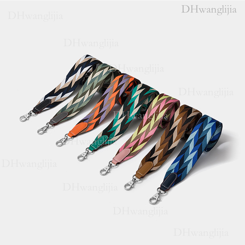 DH Luggage Accessories DH Luggage Accessories New Style Wide Shoulder Diamond Grid Woven Kelly Evelyn Replacement Modified Bag Strap Trendy
