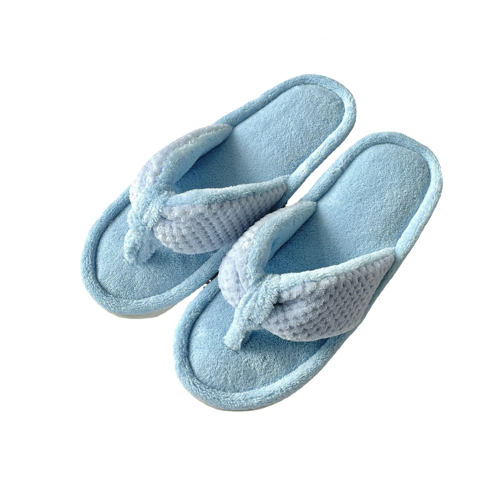 Memory Foam Open Toe Pineapple Grid Flip Flops Indoor Cotton Slippers ddmymarket