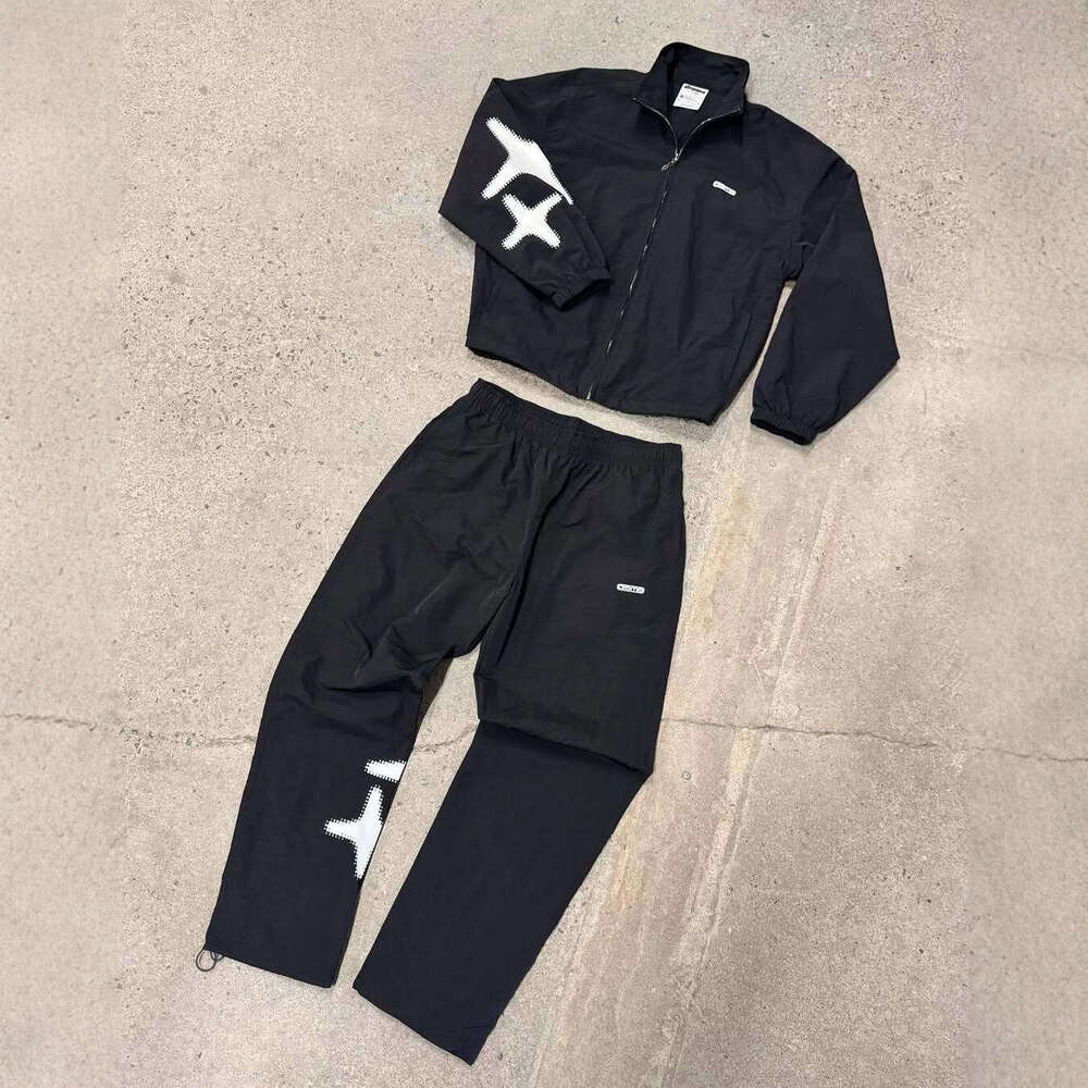 2025 New Street Style Versatile Personalized Embroidered Hoodie Unisex Casual Pullover Sweatshirt Pants