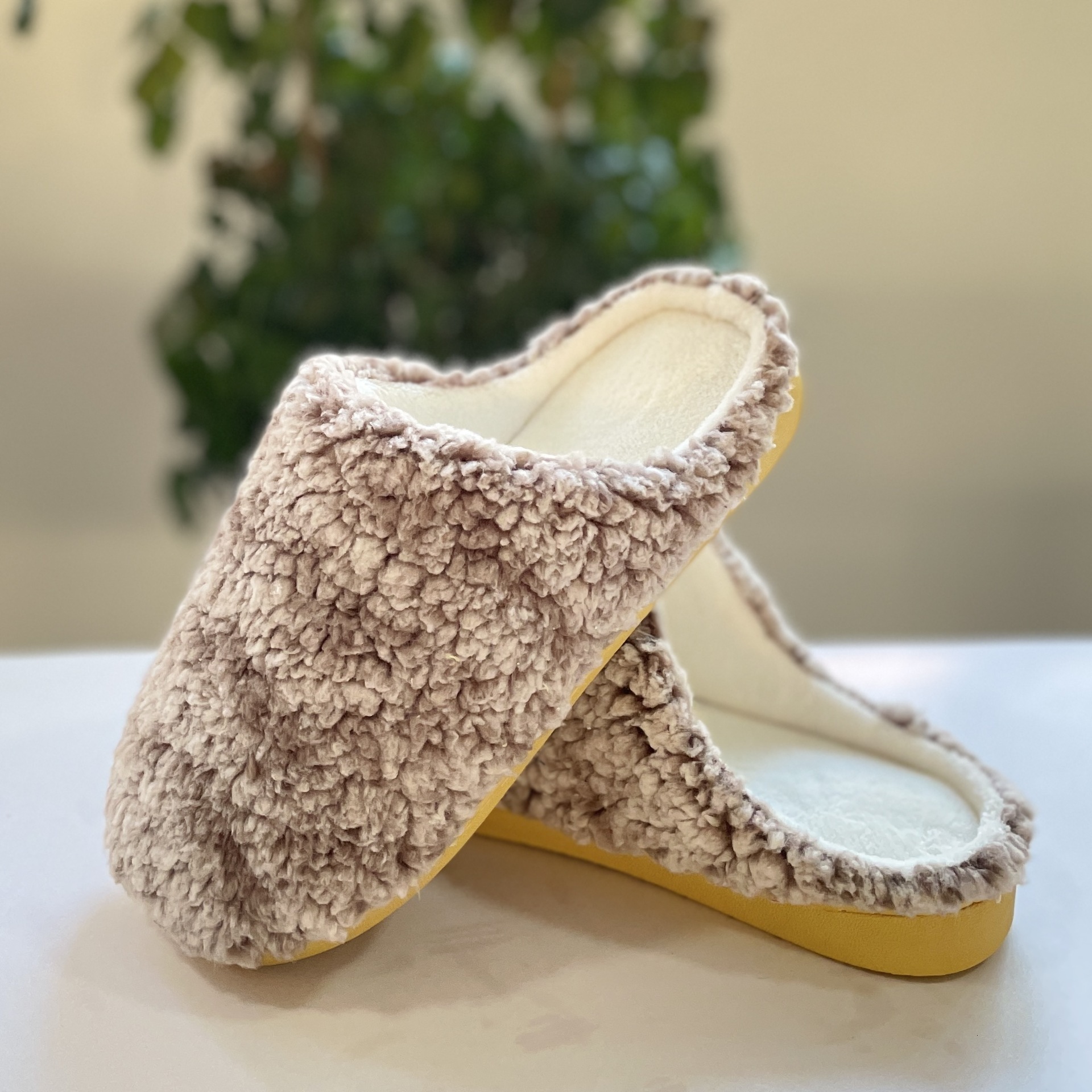 Home Fleece-Lined Thickened Warm Non-Slip Unisex Adult Indoor Cotton Slippers ddmymarket