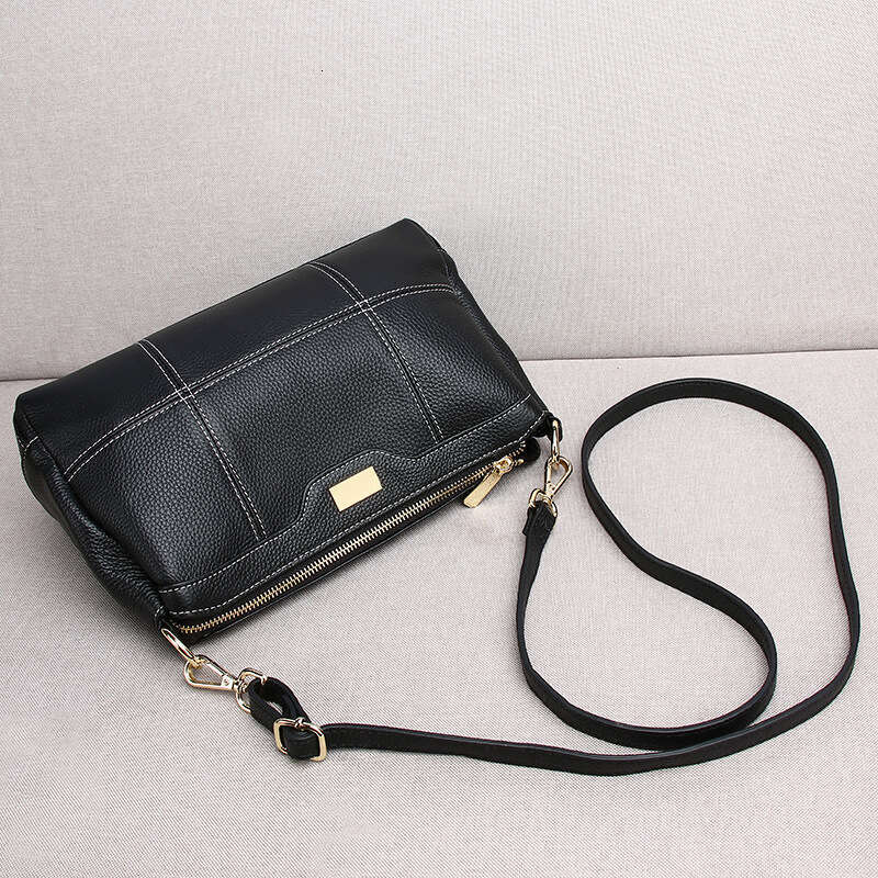 designer bag Luxury bag Women's Guangzhou Genuine Top Layer Cowhide Stitched Soft Leather Single Shoulder Crossbody Multi-Compartment Small Squar