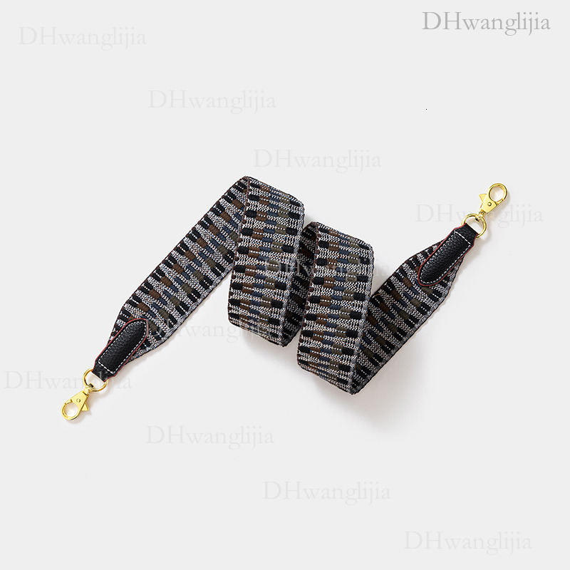DH Luggage Accessories New Style H Brand Same Wide W Wave Pattern Woven Single Shoulder Crossbody Bag Strap