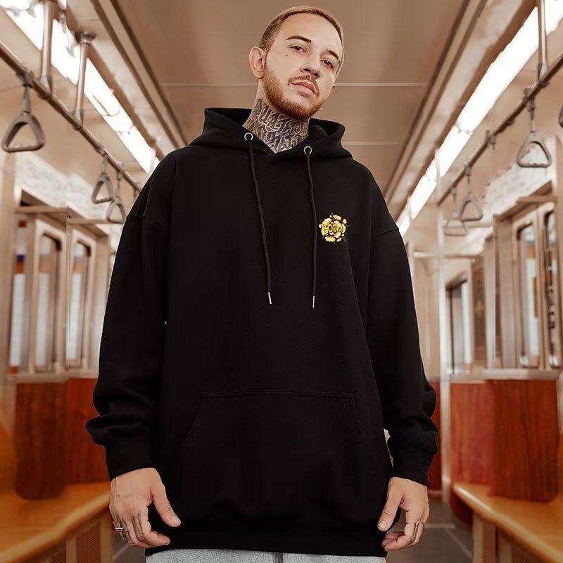 Designer Clothing Luxury Hoodie Autumn Winter Men's American Hip Hop Loose Fit Plus Size Hoodie Men's Fleece Funny Cartoon Print Casual Swea