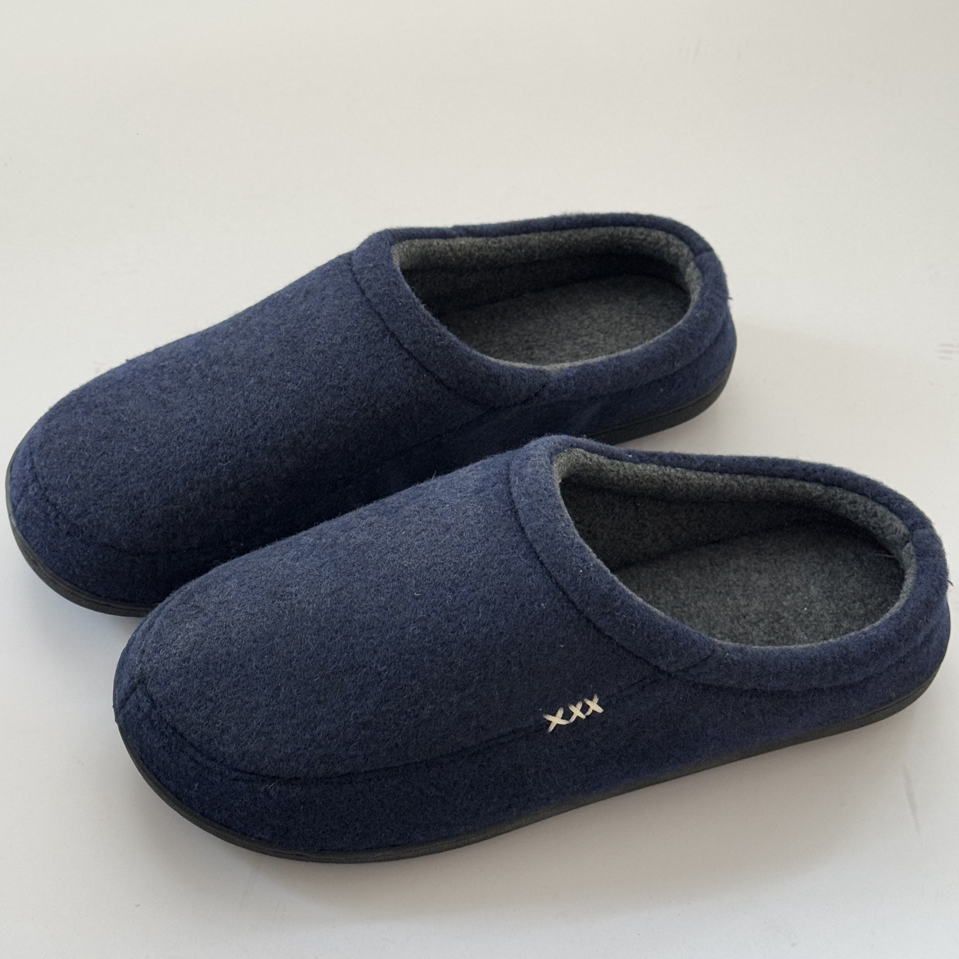 Winter Closed-Toe Men's Slippers with Fleece, Warm and Non-Slip, Large Size Home Cotton Shoes ddmymarket