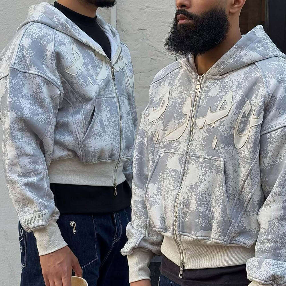 2025 New Camouflage Letter Spring Unisex Street Loose Fashion Pullover Sweatshirt