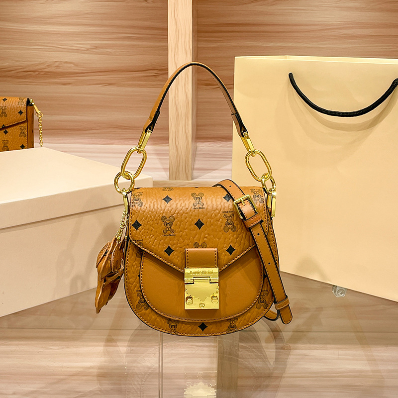 Designer bags2025 new fashion foreign style retro style saddle bag shoulder portable small round bag oblique span bag women