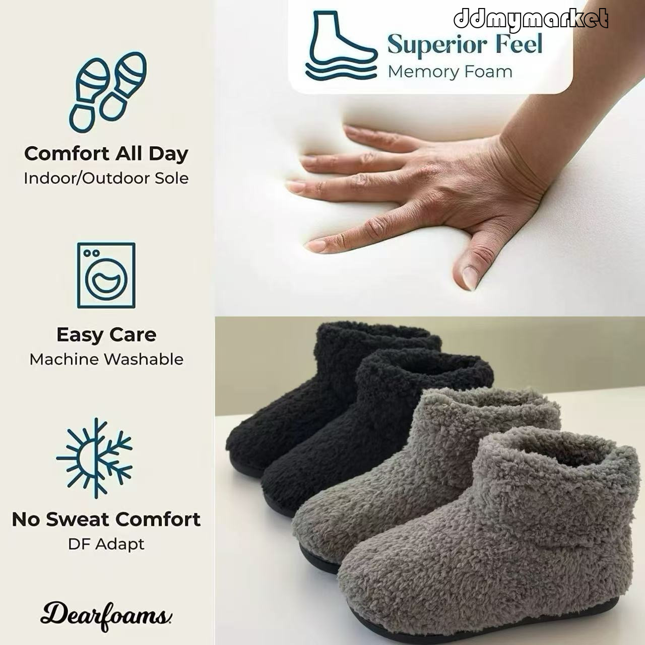 2025 New Snow Straight Wool Thickened Warm Short Women's Mid-Calf Comfortable Boots ddmymarket
