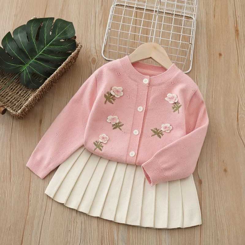 Childrens Sets Girl Sweater Cardigan Skirt Suit Autumn Sweater and Skirt Set for Baby Girls Childrens Kids Clothes L250926IF89