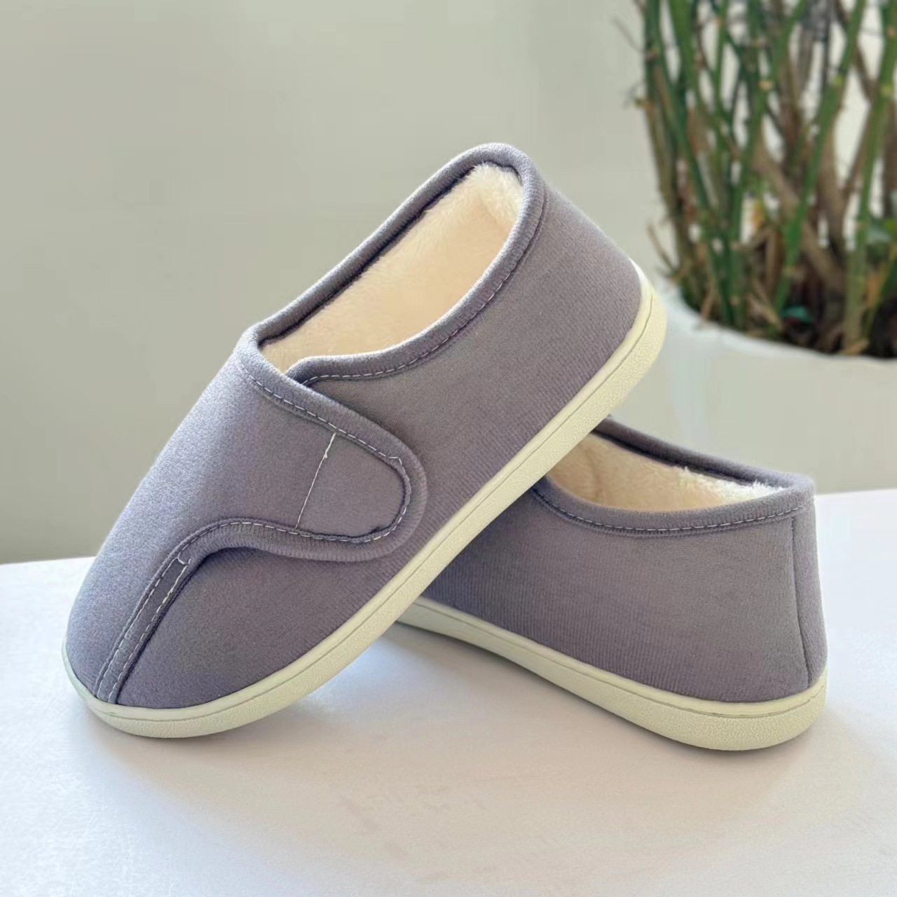 Magic Tape Adjustable Maternity Elderly Home Indoor Outdoor Thick Sole Non-Slip Household Postpartum Shoes Winter Closed Heel ddmymarket