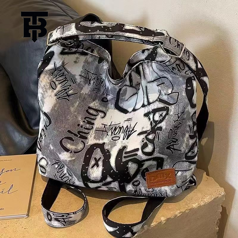 TB BHULAMTE Designer Bag Personalized Graffiti New Multi Functional Backpack Outdoor Crossbody Bag Large Capacity Handheld Luxury Bag Women's Sho